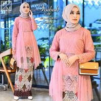 Gambar SETELAN KEBAYA MODERN WANITA SOIBAH BROKAT TILE BORDIR +ROK SIZE M-XXL - SET DUSTY, M dari Momme Collection undefined 4 Tokopedia