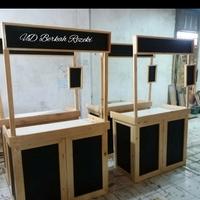 Gambar Gerobak portabel/booth stand lipat jati belanda+triplek dari UD. Berkah Rezeki undefined 1 Tokopedia