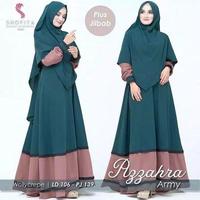 Gambar Busana muslim wanita Gamis azzahra syar'i L XL XXL - Emerald, L dari Kukabura undefined 4 Tokopedia