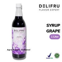 Gambar Syrup GRAPE Delifru | Sirup Anggur Premium Flavour Flavor 1 L 1000 ml dari Agra Pangan Sulawesi undefined 1 Tokopedia