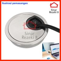 Gambar Tutup Lubang Kabel Meja Bulat / Grommet Cable SILVER KECIL Small 53 mm dari Sinar Rezeki 8 undefined 2 Tokopedia