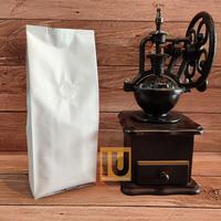 Gambar Kemasan Kopi Gusset Bag Valve Import 250 gram - Hitam, Tintie Putih dari INDAH UTAMA IUCOFF undefined 5 Tokopedia