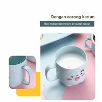 Gambar Tempat Makan Set Anak / Piring Mangkok Gelas Sendok Sumpit Karakter Lucu / Wadah Makanan - Merah Muda dari WL SHOP1 undefined 3 Tokopedia
