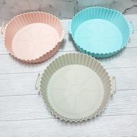 Gambar simple silicone air fryer tray pot bulat / tatakan airfryer silikon - blue, L 19cm dari etc shopline undefined 5 Tokopedia