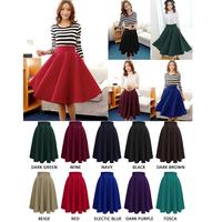 Gambar Rok Pendek Biru Elektrik Super Flare Midi Skirt Import Korea Premium dari MARTOB Organizer undefined 2 Tokopedia