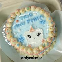 Gambar Korean Lunch Box Cake / Bento Cake (Diameter 10) *Baca Deskripsi - EcoFriendly Box, Vanilla + Choco dari Artly Cakes undefined 2 Tokopedia