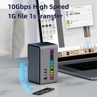 Gambar HAGIBIS 19 IN 1 DOCKING STATION WITH DUAL HDMI M.2 SSD ENCLOSURE SD TF - U100 Ultra Plus dari D&D-oLshop undefined 3 Tokopedia