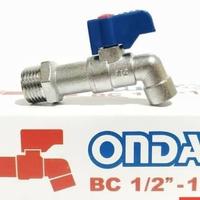 Gambar Keran Cebol BC 1/2" inch ONDA/Keran Tembok/Kran Air/Taman/Gagang Biru dari bun supermarket bahan bangunan undefined 1 Tokopedia