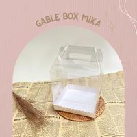 Gambar gable box mika bening korean cake box + tray putih - 15 x 15 x 15 cm - 15x15x15 cm dari boxsolutions.id undefined 1 Tokopedia