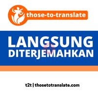 Gambar [ PROMO ] Penerjemah Tersumpah Bahasa Inggris vv Bahasa Indonesia dari vice versa T2T undefined 2 Tokopedia