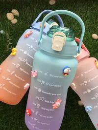 Gambar Botol Air Minum Besar Motivasi 2 Liter 2L Stiker Warna Gradasi Tritan - Hijau dari YAXIU MARKET undefined 3 Tokopedia