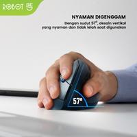 Gambar Robot Guru Master 1 Mouse Wireless Vertical Ergonomic 2.4G Dual Mode dari Shopedia Bandung undefined 2 Tokopedia