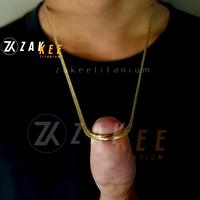 Gambar Kalung Emas Pria Wanita Titanium Anti karat Cowok Cewek Keren Simpel - 50cm dari Zakee titanium undefined 2 Tokopedia