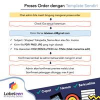 Gambar Cetak Sticker Thank You VINYL A3+ Cutting KOTAK [TANPA MIN. ORDER] - 5-50 lembar, 301-600 pcs dari Labeleen undefined 5 Tokopedia
