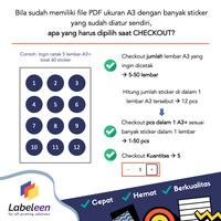 Gambar Cetak Sticker Thank You VINYL A3+ Cutting Bulat [TANPA MIN. ORDER] - 5-50 lembar, 1-50 pcs dari Labeleen undefined 3 Tokopedia