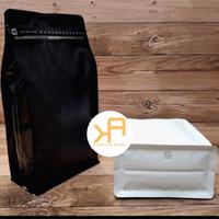 Gambar Kemasan Kopi Flat Bottom Import Zipper Valve 500 gr - Hitam dari Kopinya Azra undefined 2 Tokopedia