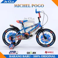Gambar Sepeda Anak Laki BMX 12 16 18 Inch MICHEL POGO Ban Pompa 2-8 Tahun - Hitam Kuning, 18 dari Je CLa undefined 1 Tokopedia