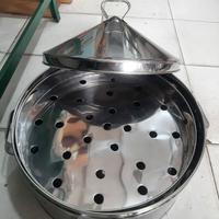 Gambar KALAKAT STEAMER BULAT/KUKUSAN STAINLESS/LANGSENG SERBAGUNA 35 CM dari Toko abc poncol undefined 3 Tokopedia
