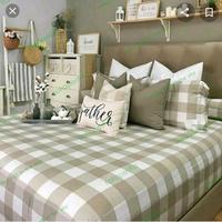 Gambar kain sprei dan gorden motif kotak emily meteran lebar 240 cm grade A - emily peach, 1meter dari THELEGENDS OFFICE undefined 3 Tokopedia