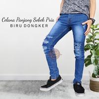 Gambar Celana Sobek Tembus Soft Jeans Pensil Skinny - Biru Muda, 29 dari Grosirpusatsurabaya undefined 2 Tokopedia