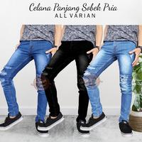 Gambar Celana Sobek Tembus Soft Jeans Pensil Skinny - Biru Muda, 29 dari Grosirpusatsurabaya undefined 1 Tokopedia