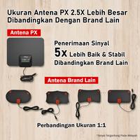 Gambar Antena TV Digital Indoor Dinding DVB-T2 + Booster LED PX UDA-7000A dari Pedagang Remote_NEW undefined 3 Tokopedia