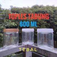 Gambar Isi 20 Pcs Toples Tabung Silinder 500 - 600 ml / Toples Jar Plastik 500 - 600 ml / Toples Kue Kering Snack - Natural Bening, Isi 20 Pcs Pack Kardus dari elesevenindo undefined 1 Tokopedia