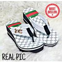 Gambar Sandal Jepit Jelly Motif Terbaru-Flip Flop Sendal Wedges Women GG dari TALLMIH SHOP undefined 1 Tokopedia