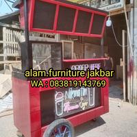 Gambar gerobak minuman/ gerobak jati belanda/ gerobak takoyaki dari alamfurniture undefined 4 Tokopedia