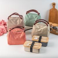 Gambar UCHI Bento Lunch Set Box Insulated Bag Kotak Bekal Tas Makan Portable - Brown, Abu-abu dari uchii store undefined 5 Tokopedia