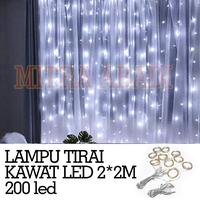 Gambar Lampu Natal LED Tirai Kawat LED 200 LED 2M x 2M + Kabel USB dari Mitra Abadi Official_NEW undefined 3 Tokopedia