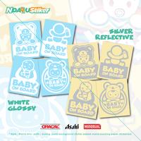 Gambar Baby On Board Sticker 2 | Baby Warning |Sticker Lucu - Bayi Joget, Putih Glossy dari NDARRUstiker undefined 4 Tokopedia