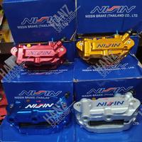 Gambar Kaliper Monoblok Nissin 4 Piston Universal / kaliper Nissin variasi - Silver dari Hanz_Motoshop undefined 1 Tokopedia