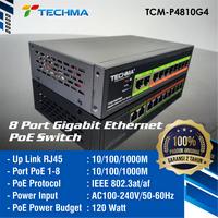 Gambar TECHMA TCM-P4810G4 GIGABITE POE Switch 8PORT 1000Mbps 2 UPLINK dari JMEDIA DISTRIBUTOR undefined 1 Tokopedia