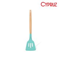 Gambar Spatula Turner Lubang Silikon Gagang Kayu Cypruz Kitchen House - Dark Grey dari rantang online official undefined 2 Tokopedia