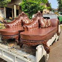 Gambar kursi sofa malas ukir jati/sofa tunggal dari mebelhomejepara undefined 3 Tokopedia