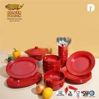Gambar Golden Dragon Melamine set 34 pcs - Paket Piring Mangkok Ceria Melamin dari Tokone.Laris undefined 2 Tokopedia