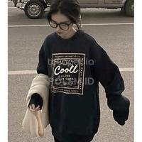 Gambar CREWNECK/SWEATER WANITA OVERSIZE - Hitam, All Size dari POLSM.ID undefined 1 Tokopedia