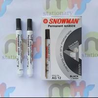 Gambar Spidol Snowman Permanen Marker AG-12 Hitam|Biru|Merah|Putih - Hitam dari Widia Shop94 undefined 1 Tokopedia