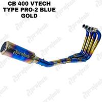Gambar header leher knalpot racing honda cb 400 CC VTECH SF super four dari Protech Exhaust undefined 1 Tokopedia