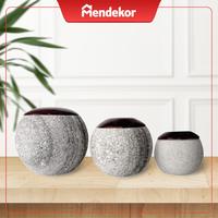 Gambar Sormang | tempat lilin candle holder pajangan hiasan unik batu kayu dari Mendekor undefined 1 Tokopedia