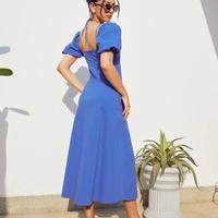 Gambar Pomelo Puffed Sleeve midi dress dari Scarlett's Store undefined 4 Tokopedia
