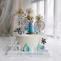Gambar Topper Istana Princess Castle Dekorasi Cake Hiasan Belle Elsa Mainan - Queen Elsa dari My Little World Dekorasi Cake undefined 2 Tokopedia