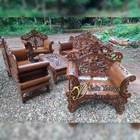 Gambar kursi tamu madura jati jepara ukiran arjuna 3211 meja dari Jati Yahya Furniture undefined 1 Tokopedia