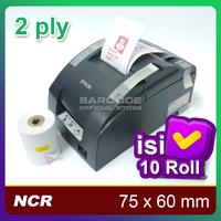 Gambar ( 1 Pack / Slop ) Kertas Struk Kasir 75 x 60 mm - 2ply - Rangkap 2 dari Barcode Store Solutions undefined 5 Tokopedia