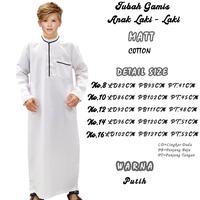 Gambar Gamis Jubah Anak Laki-laki Remaja Jubah Anak Gamis Anak Polos - Putih, 8 dari Arva Muslim undefined 4 Tokopedia