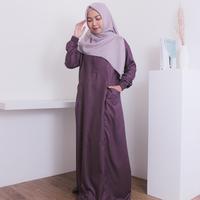 Gambar Gamis Syari Polos Wanita Remaja Bahan Katun Madina Original Termurah - Hitam, S dari Anaura Fashion Muslim undefined 3 Tokopedia