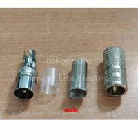 Gambar sambungan kepala jack kabel antena tv male/female besi connector - Plastik female dari Grand Lite Electric undefined 3 Tokopedia