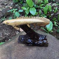 Gambar Ukiran kayu ikan gabus / patung channa - Ikan palmas dari iKraft undefined 4 Tokopedia
