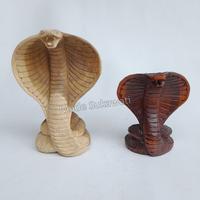 Gambar Patung kayu ular Cobra kerajinan tangan hiasan dekorasi handmade bali - Coklat, Tinggi -+11cm dari MadeSukawati undefined 1 Tokopedia